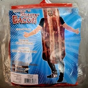 What's Shakin' Bacon Foam Men's One Size OS Halloween Costume Cosplay Funny EUC